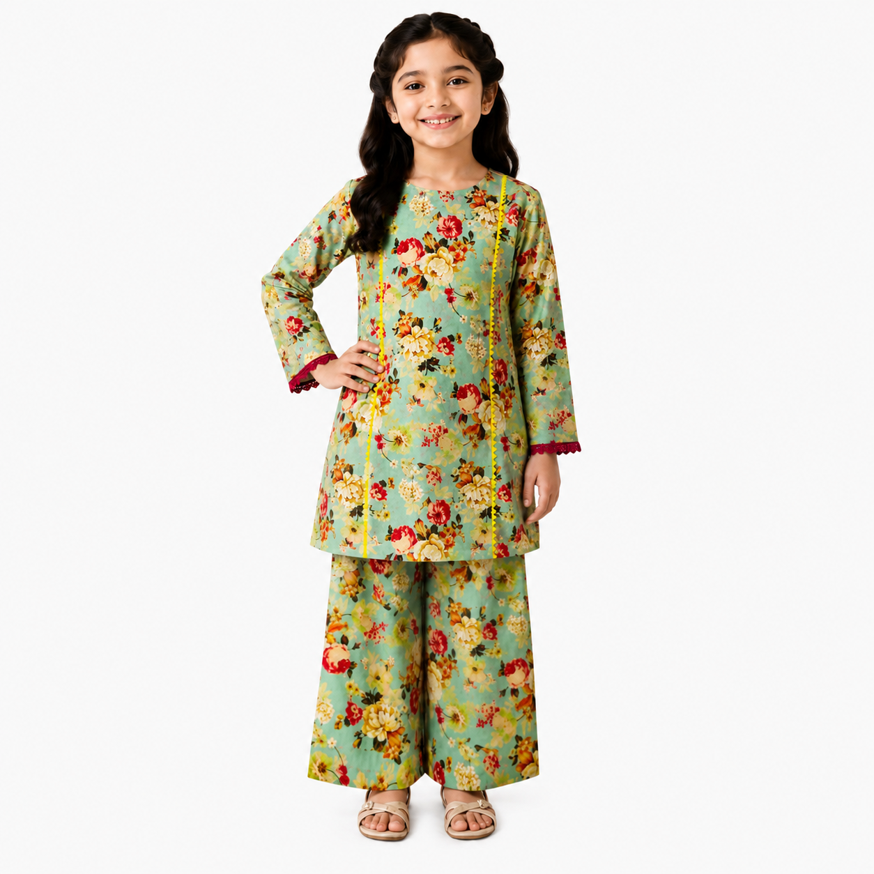 Bloom Garden Girls Floral Co-Ord Set