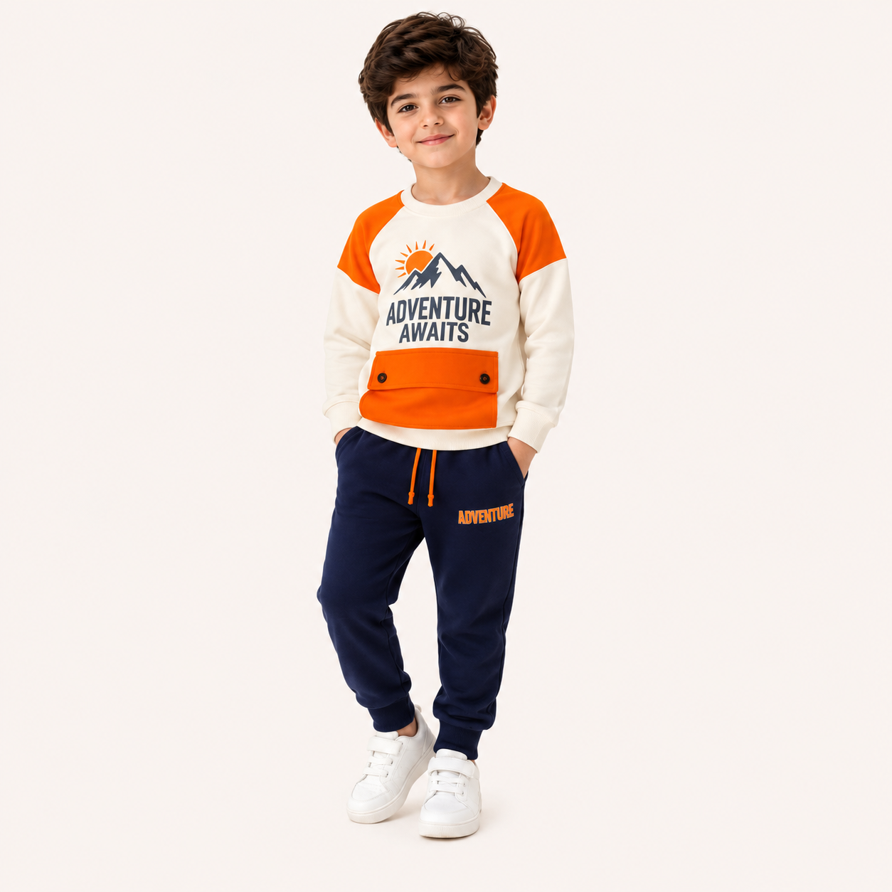 Boys Adventure Awaits Cotton Fleece Track Suit