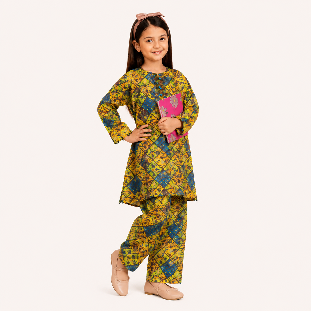 Girls Trendy Printed Co-Ord Set – Casual &amp; Comfortable Kids Wear